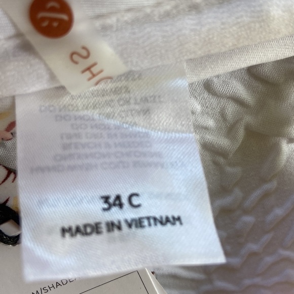 Shade & Shore Women’s Floral Ruffle Bralette Bikini Top Size 34C NWT - Picture 6 of 15